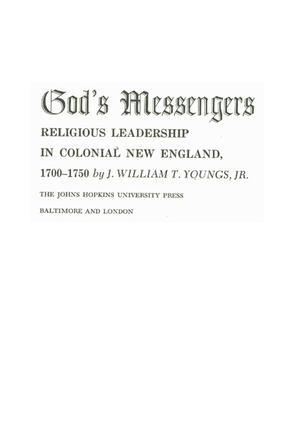 Cover, God's Messengers