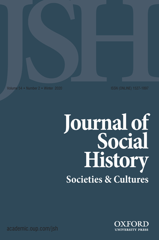 Cover, Journal of Social History
