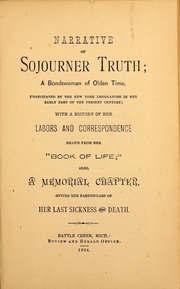 Cover, Narrative of Sojourner Truth