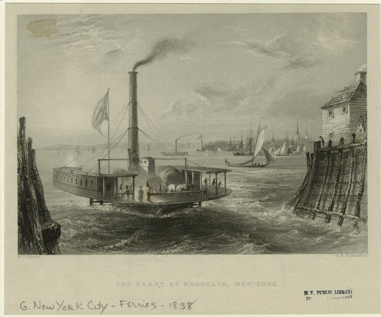 Brooklyn ferry, c. 1838