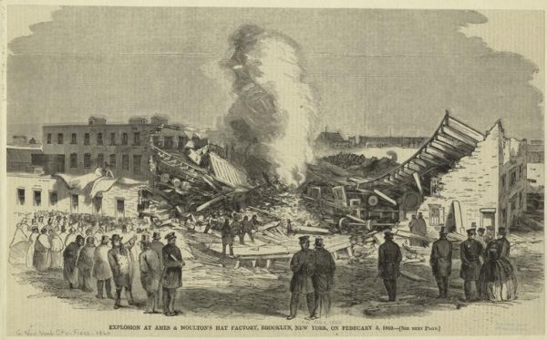 Explosion at hat factory
