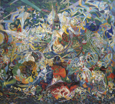 Joseph Stella, Battle of Lights, Coney Island, Mardi Gras painting